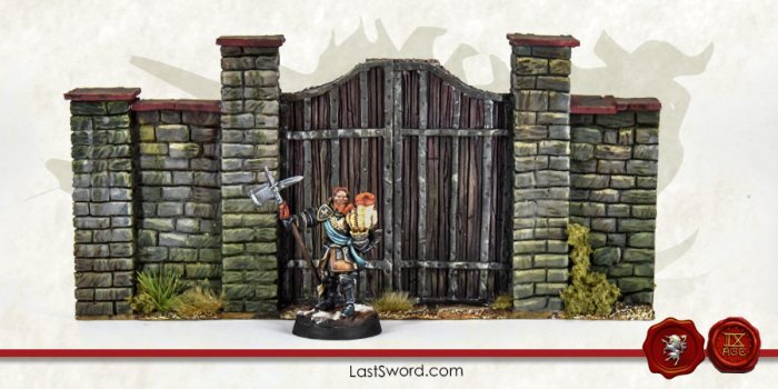 Wooden gate and ruined walls (3) (Pre order) - Image 4